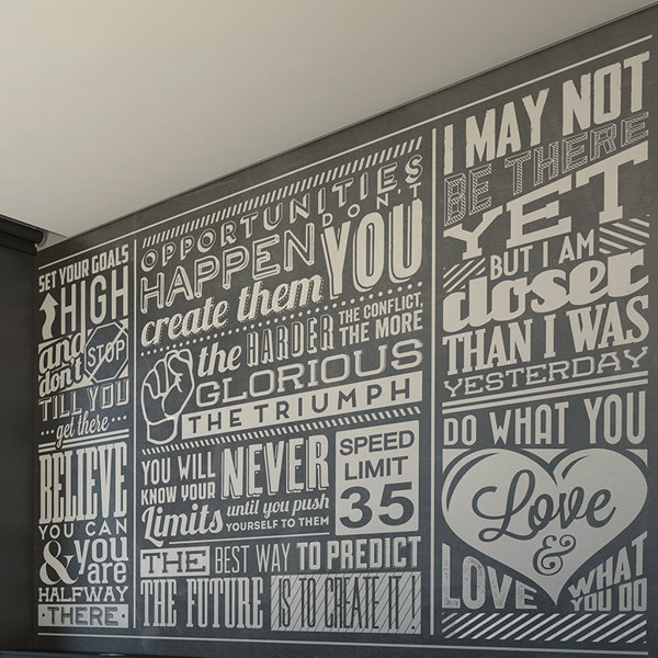 Ebern Designs Clyman Chalk Quotes Wall Mural & Reviews Wayfair